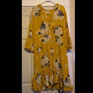 A nice floral yellow dress from Old Navy size Lxx